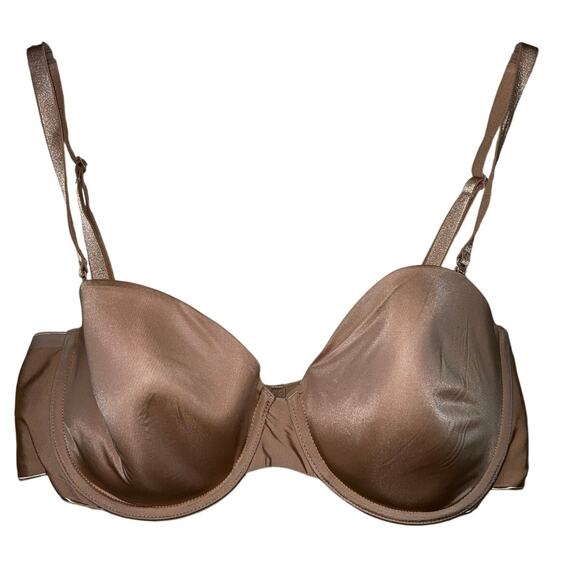 38C Victoria's Secret Bra Multi Way Strapless Option Underwire Silicone Grip Tan - Picture 1 of 6